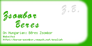 zsombor beres business card