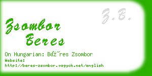 zsombor beres business card